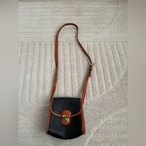 Dooney & Bourke Navy and Brown Crossbody Bag
